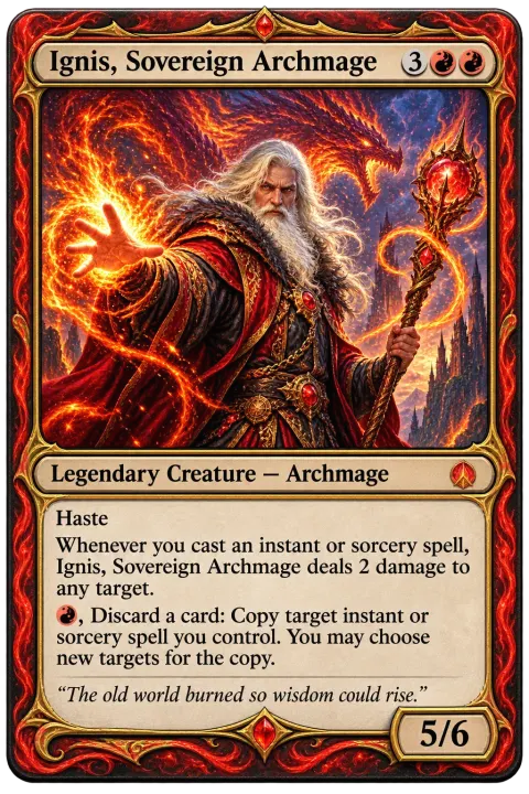 Ignis, Sovereign Archmage · Studio Sample