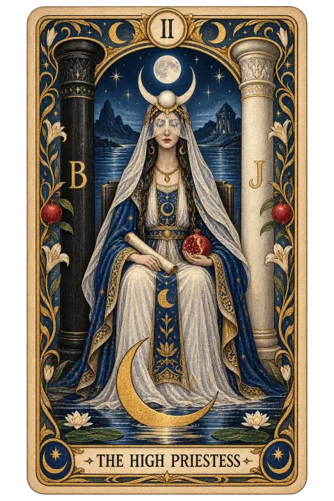 The High Priestess · Moonlit Temple